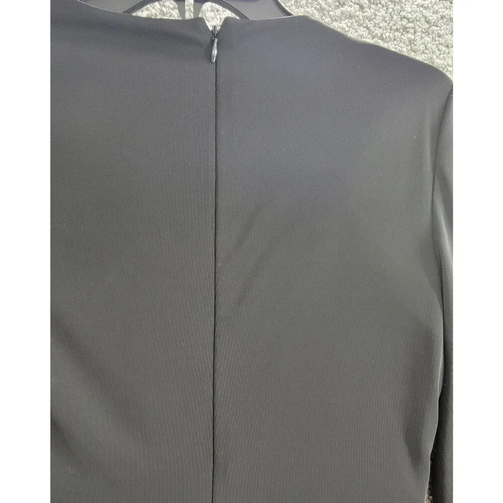 Lauren Ralph Lauren Pleated Stretch Jersey Cocktail Dress Women's 2 Black Zipped - Picture 13 of 15